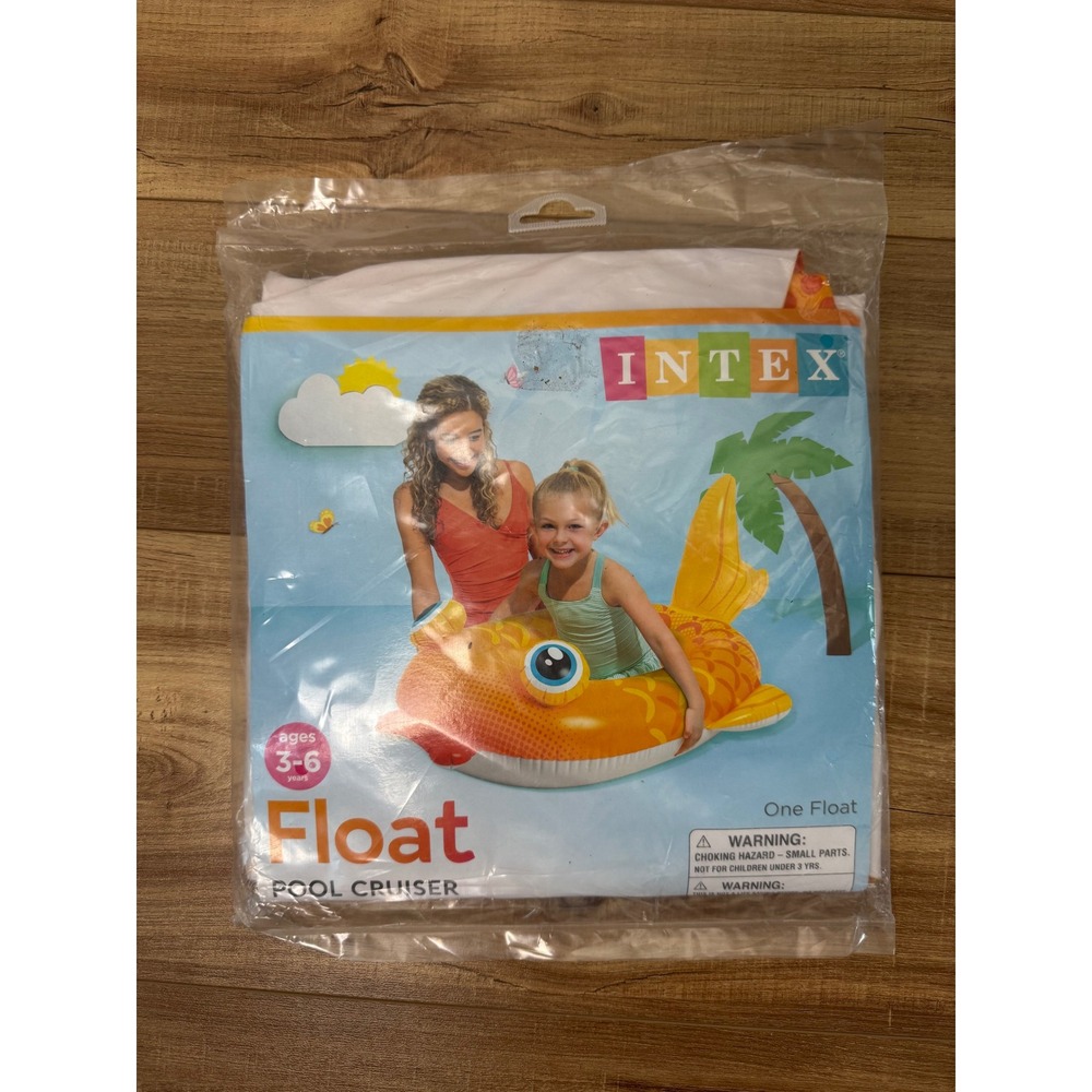 Intex Pool Cruiser Fish Inflatable Pool Float Orange Ages 3-6 59380EP NEW